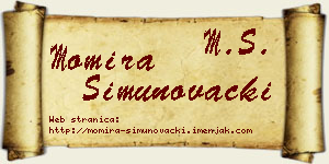 Momira Šimunovački vizit kartica